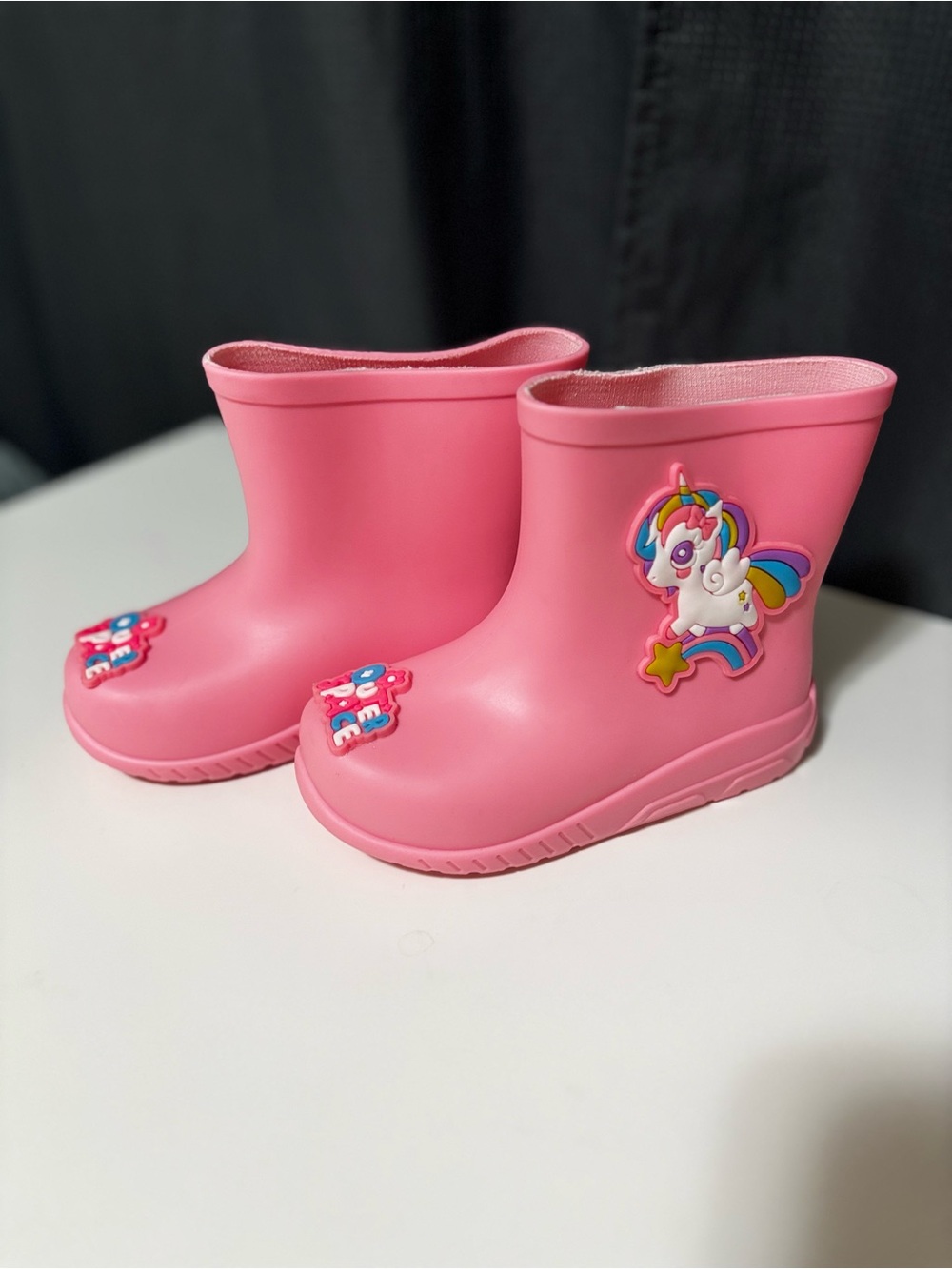 NEW Kids Pink Unicorn Rain Boots size 10T insole 17 cm